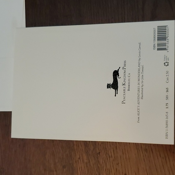 NEW - Alice in Wonderland "Blank Inside" Card w/Envelope - Picture 6 of 10